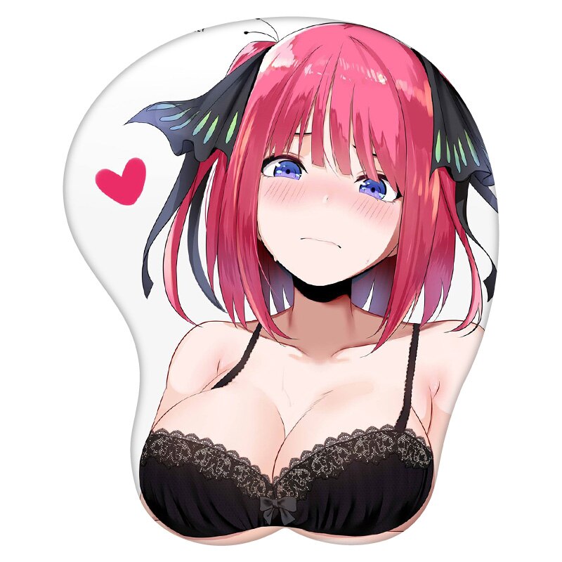 3D Mouse Pad Nakano Nino The Quintessential Quintuplets Anime Wrist Rest Silicone Sexy Creative Gaming Mousepad Mat