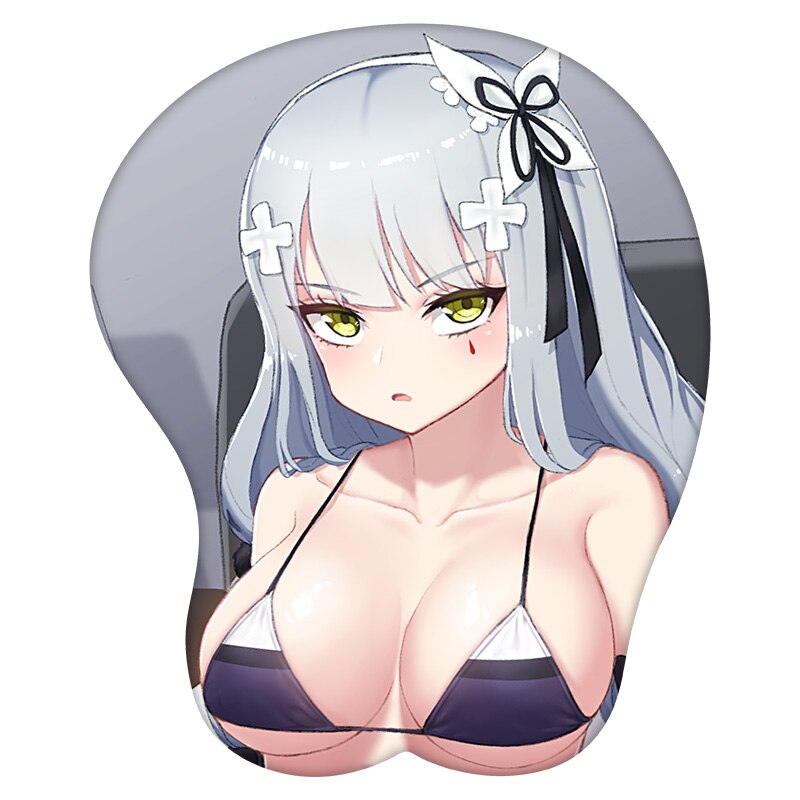 Anime 3D Mouse Pad HK416 Girls&#39; Frontline Wrist Rest Silicone Sexy Creative Gaming Mousepad Mat