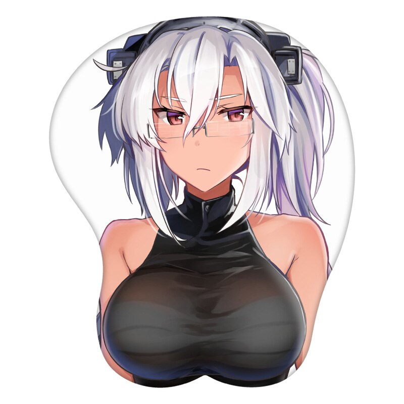 Anime 3D Mouse Pad Musashi Kantai Collection Wrist Rest Silicone Sexy Creative Gaming Mousepad Mat