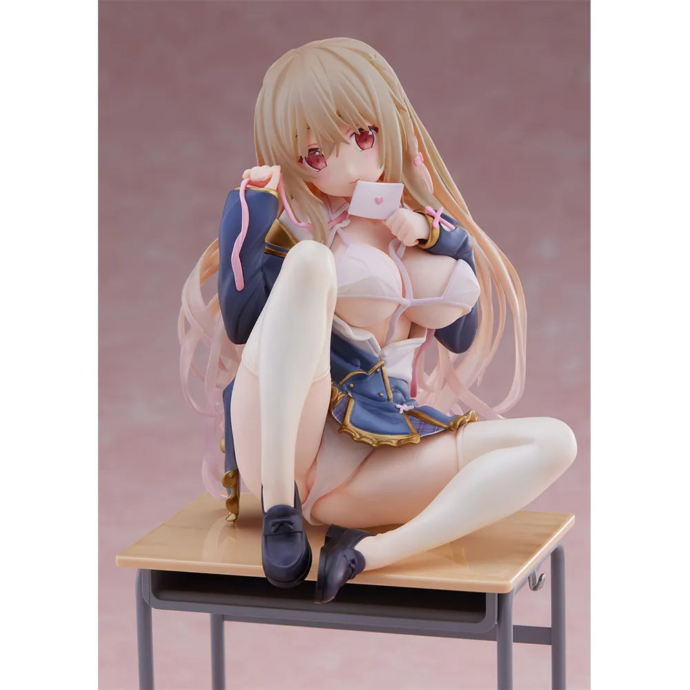 21cm Japanese Anime Figure Maeda Aya Girl On The Desk Ver. Pvc Action Figure Desk Home Office Decorations Model Toy For Adult