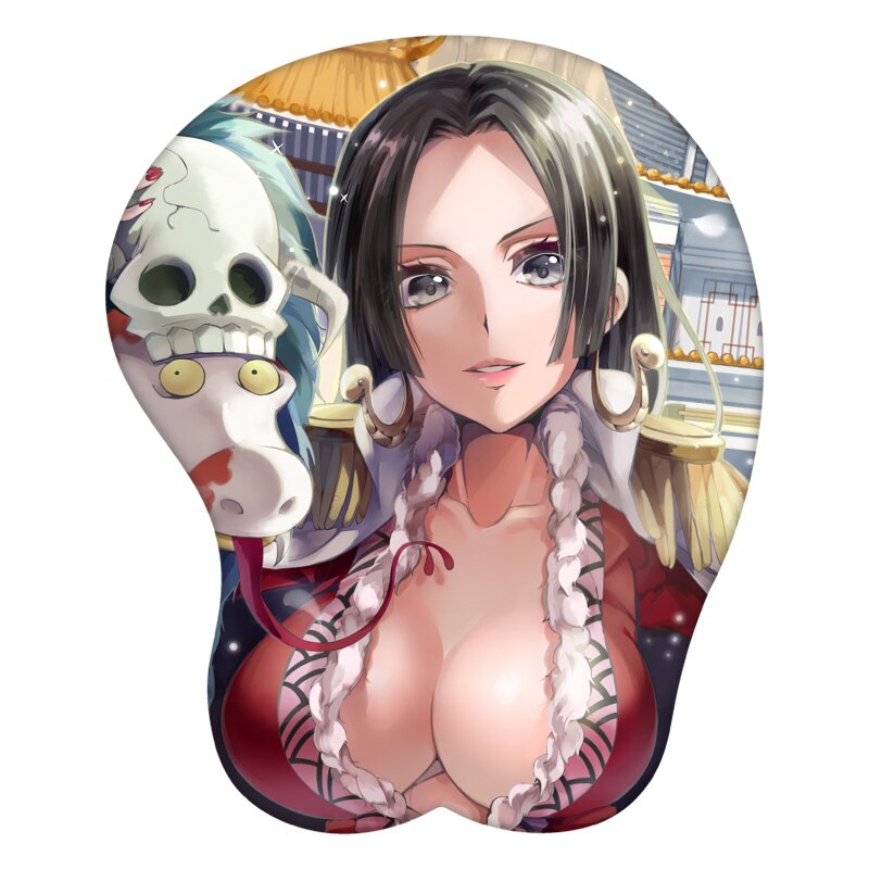 3D Mouse Pad Boa Hancock One Piece Anime Wrist Rest Silicone Sexy Creative Gaming Mousepad Mat