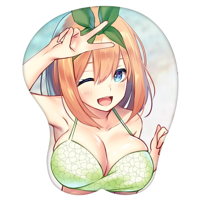 3D Mouse Pad Nakano Yotsuba The Quintessential Quintuplets Anime Wrist Rest Silicone Sexy Creative Gaming Mousepad Mat