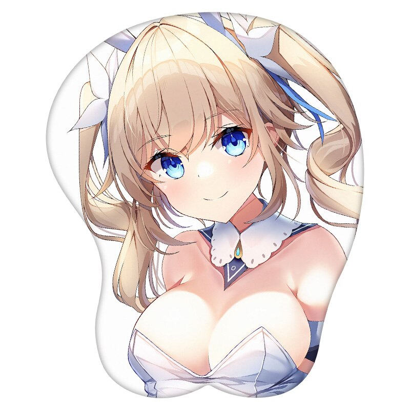 3D Mouse Pad Barbara Genshin Impact  Anime Wrist Rest Silicone Sexy Creative Gaming Mousepad Mat