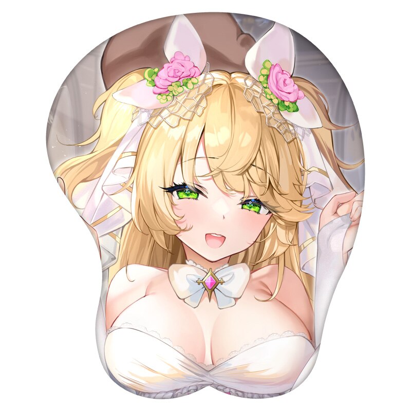 3D Mouse Pad Fischl Genshin Impact Anime Wrist Rest Silicone Sexy Creative Gaming Mousepad Mat