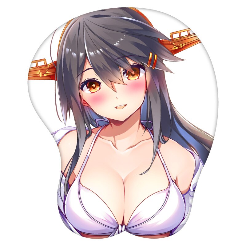 3D Mouse Pad Haruna Kantai Collection Anime Wrist Rest Silicone Sexy Creative Gaming Mousepad Mat