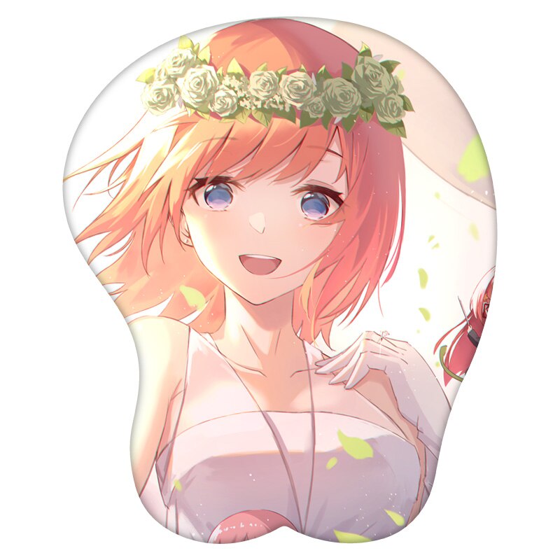 3D Mouse Pad Nakano Yotsuba The Quintessential Quintuplets Anime Wrist Rest Silicone Sexy Creative Gaming Mousepad Mat