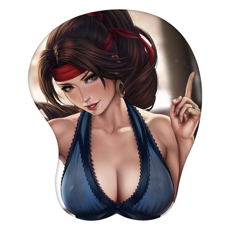 Jessie Rasberry Final Fantasy Anime 3D Mouse Pad Wrist Rest Silicone Sexy Creative Gaming Mousepad Mat