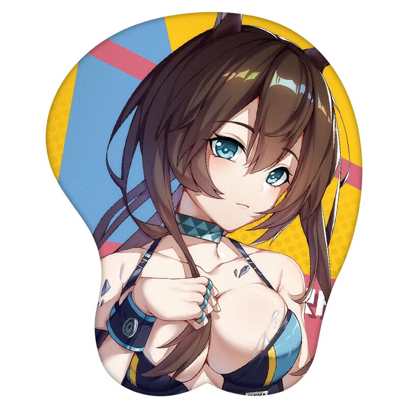 3D Mouse Pad Amiya Arknights Anime Wrist Rest Silicone Sexy Creative Gaming Mousepad Mat