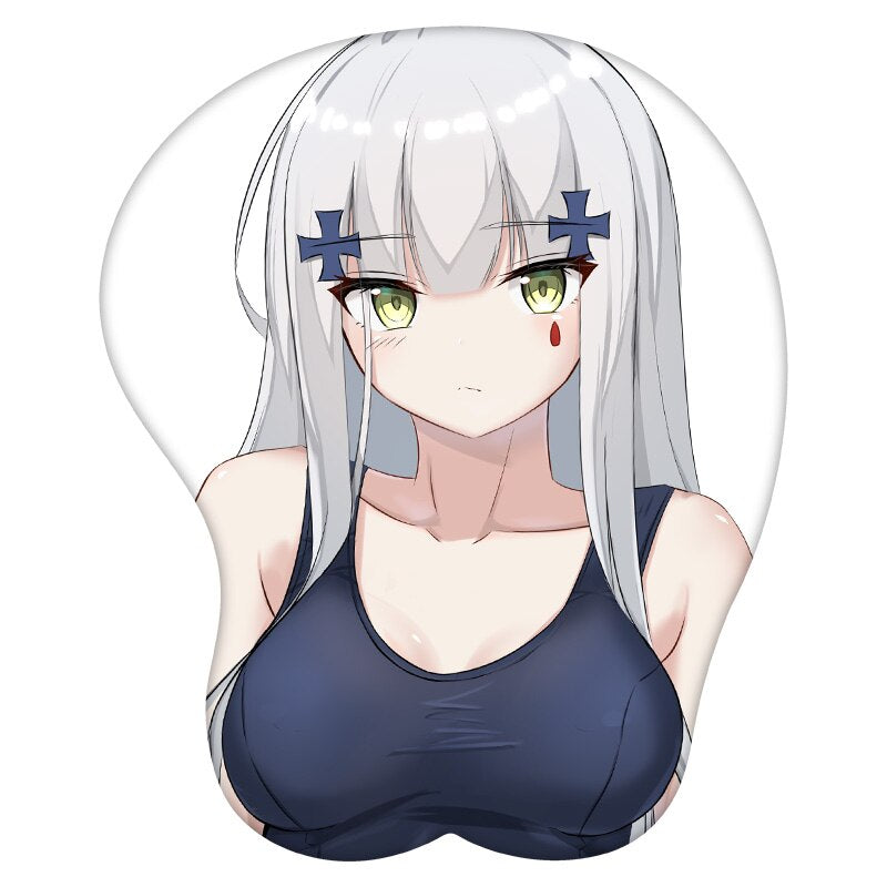 Anime 3D Mouse Pad HK416 Girls&#39; Frontline Wrist Rest Silicone Sexy Creative Gaming Mousepad Mat