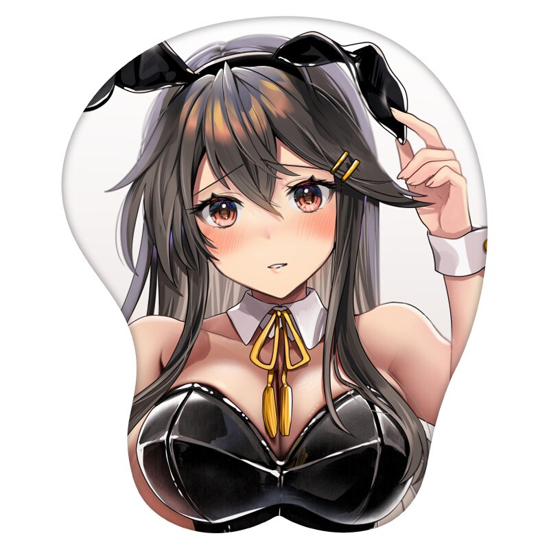 3D Mouse Pad Haruna Kantai Collection Anime Wrist Rest Silicone Sexy Creative Gaming Mousepad Mat