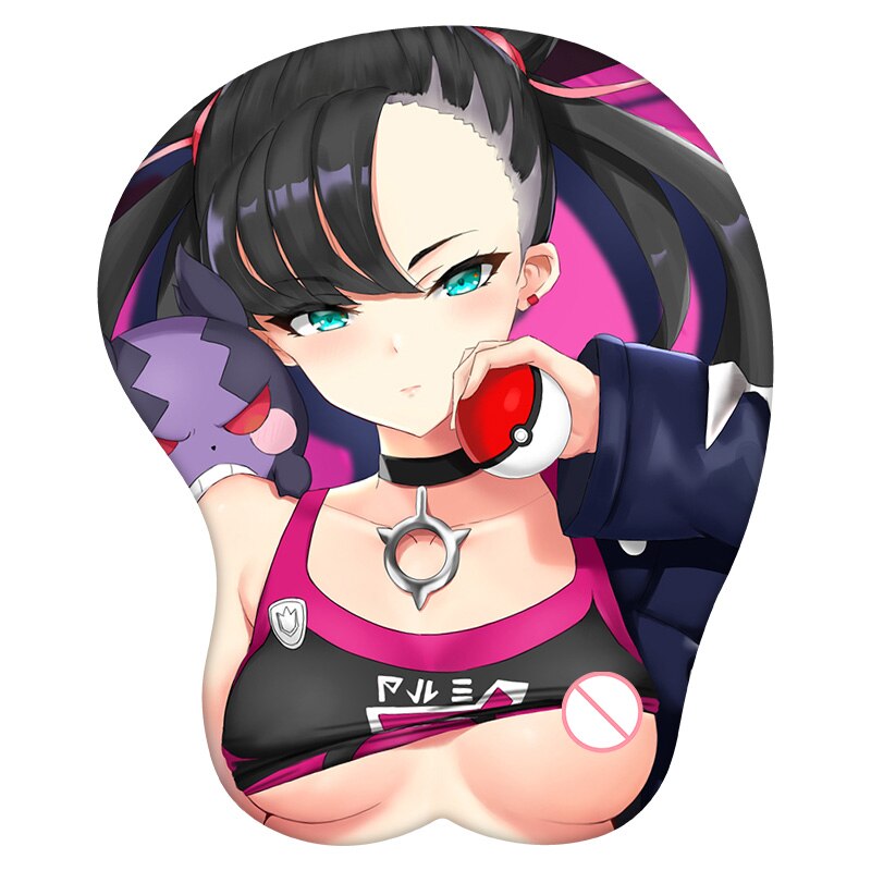 Trainer Protagonist Marnie Mary Anime 3D Mouse Pad Wrist Rest Silicone Sexy Creative Gaming Mousepad Mat