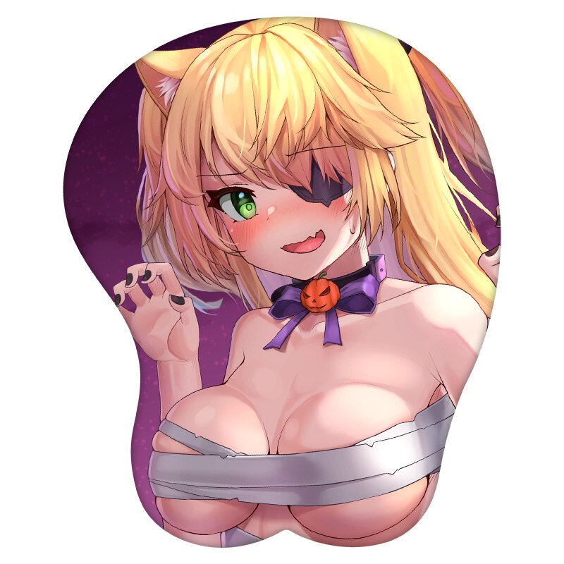 3D Mouse Pad Fischl Genshin Impact Anime Wrist Rest Silicone Sexy Creative Gaming Mousepad Mat