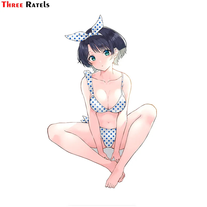 Three Ratels A660 Sarashina Ruka Kanojo Okarishimasu Sexy lingerie Girl Sticker For Toilet Mirror Car Body Waterproof Decoration