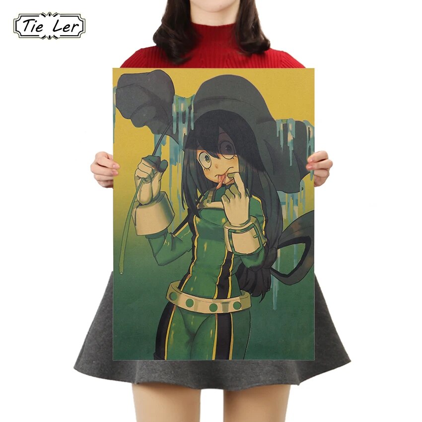 TIE LER My Hero Academia Cartoon Anime Kraft Paper Poster Cafe Bars Kitchen Decor Posters Adornment Vintage Poster