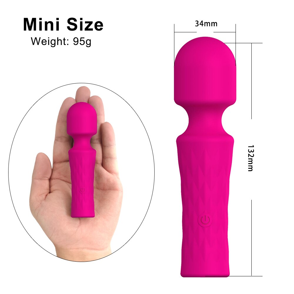 10 Modes Powerful Mini AV Vibrator Magic Wand For Women Clitoris Stimulator Female Masturbator Goods Sex Toys For Adults 18