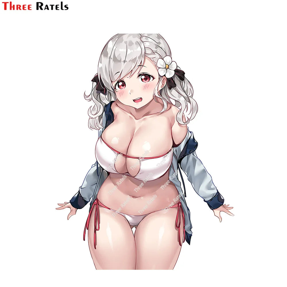 Three Ratels E387 Sexy Anime   Spas 12 Girls Frontline Stickers For Car Body Cover Deoration Personalized Vinyl Material Anime D