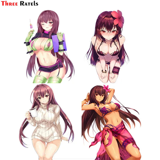 Three Ratels FC914 Fate Grand Order Scathach X Nightingale Render Anime For Passat B5 Car Sticker Sexy Laptoop& Motorbike Decal