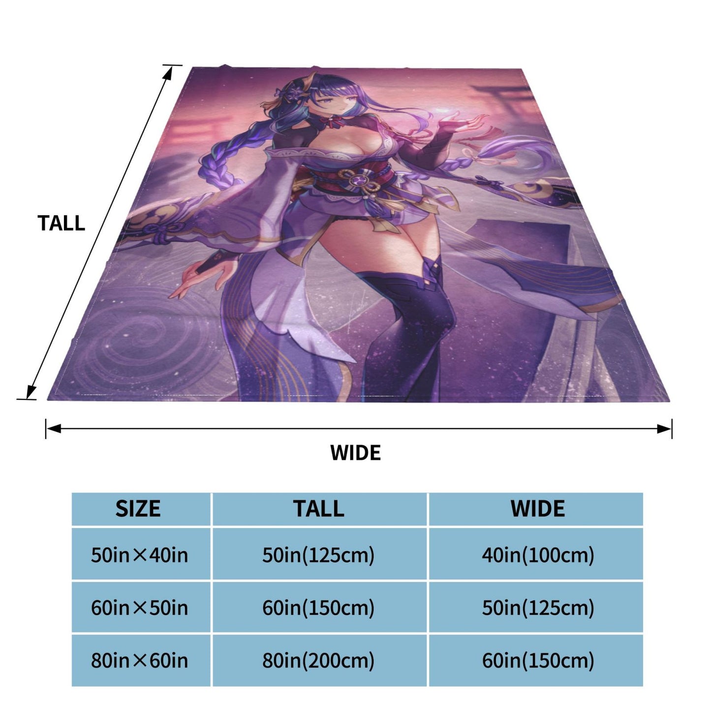 Genshin Impact Blanket H Anime Poster Blanket Sexy Nudity Women Poster Fleece Blanket Hentai Image Sexy Adult Hentai Manga Blank