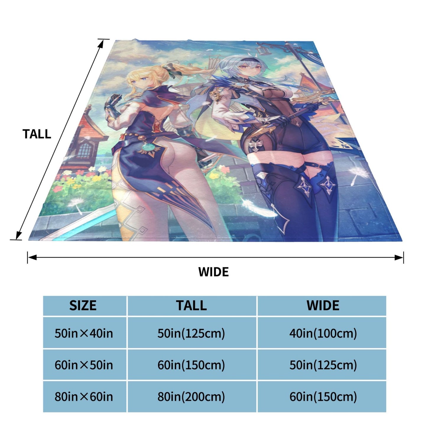 Genshin Impact Throw Game Blanket Anime Blankets Fantasy World Throws Custom Blankets &amp; Throws Suit for Bedroom,Living Room Sofa