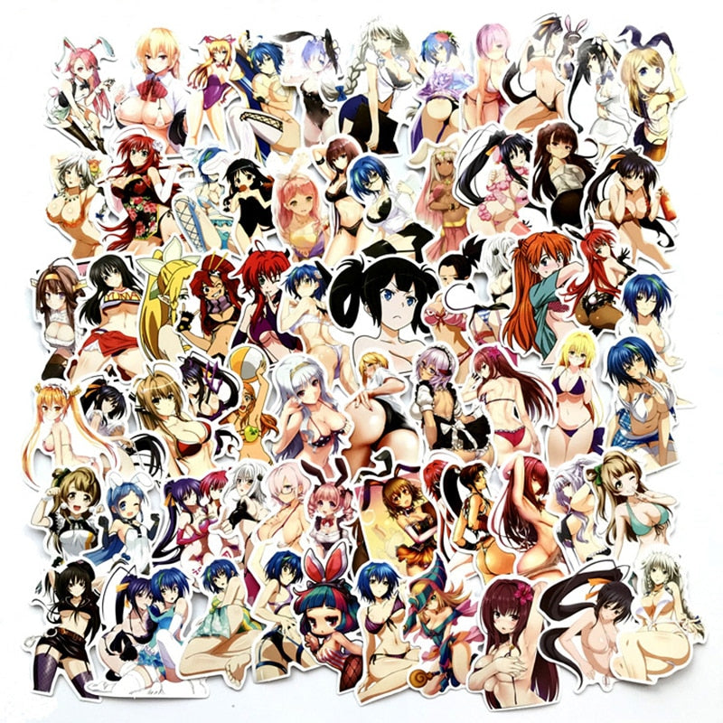 10/30/70PCS Cartoon Sexy Anime Stickers Adult DIY Toy Laptop Motorcycle Luggage Snowboard Fridge Phone Graffiti Decal Sticker F5