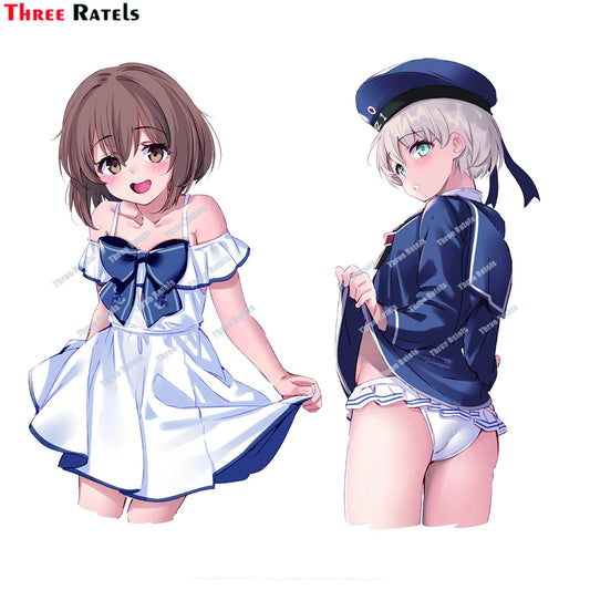 Three Ratels D747 Z1 Leberecht Maass Kantai Collection Sexy Anime Girl Vinyl Car Sticker Wall Sticker Anime Cute Car Accessories