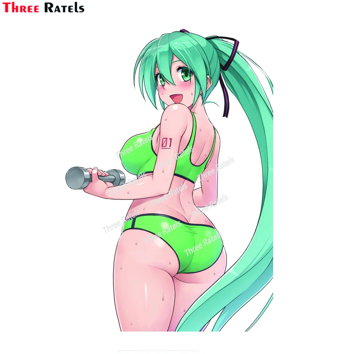 Three Ratels G469 Cute And Sexy Cartoon Anime miku Stickers For Bumper Mirror Trunk Decor Decals