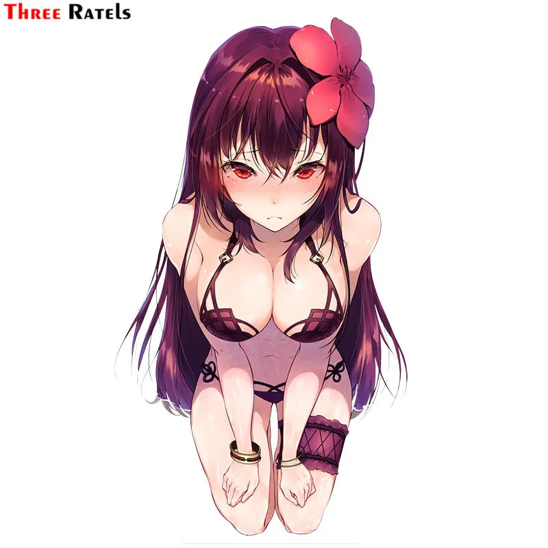 Three Ratels FC914 Fate Grand Order Scathach X Nightingale Render Anime For Passat B5 Car Sticker Sexy Laptoop& Motorbike Decal