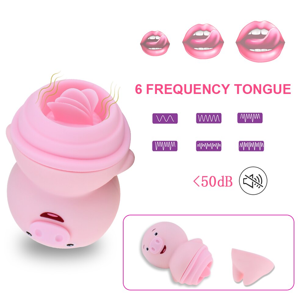 Pig Cunnilingus Tongue Vibrators Sex Toys for Women Nipple Massager Cl K-Minded Pig Cunnilingus Tongue Vibrators Sex Toys for Women Nipple Massager Cl K-Minded
