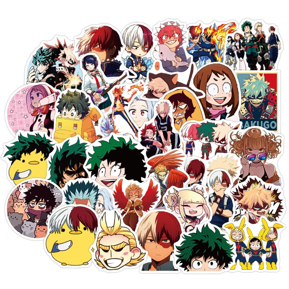 My Hero Academia Anime Waifu Stickers Graffiti Characters For Laptop,  Phone, And More From Animetravel, $1.47