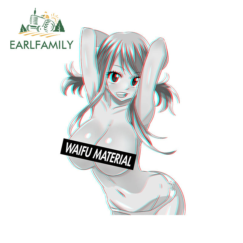 EARLFAMILY 13cm x 9cm for Lucy Heartfilia Waifu Material Car Stickers Sunscreen Creative Decals Waterproof Car Label Accessories