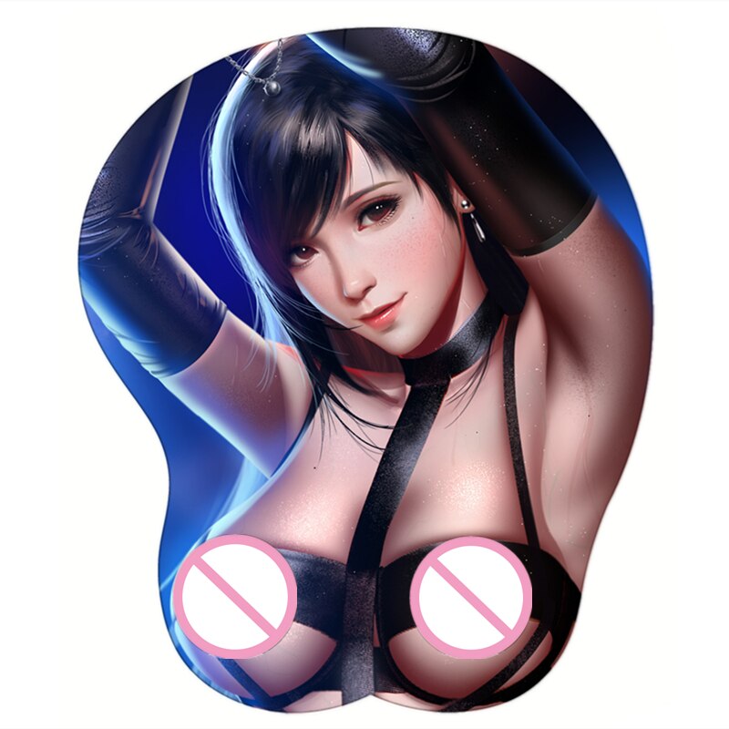 Stormpike 3D Mouse Pad with Wrist Rest Final Fantasy Vii Tifa Lockhart Sexy Girl Soft Silicone Anime Girl Big Oppai Mouse Pad