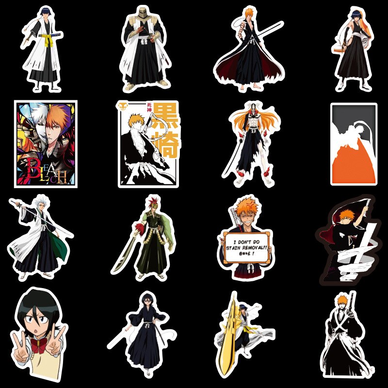 10/30/50PCS Cool Anime BLEACH Graffiti Stickers DIY Waterproof Phone Laptop  Skateboard Luggage Guitar Cartoon Kid Sticker Toy