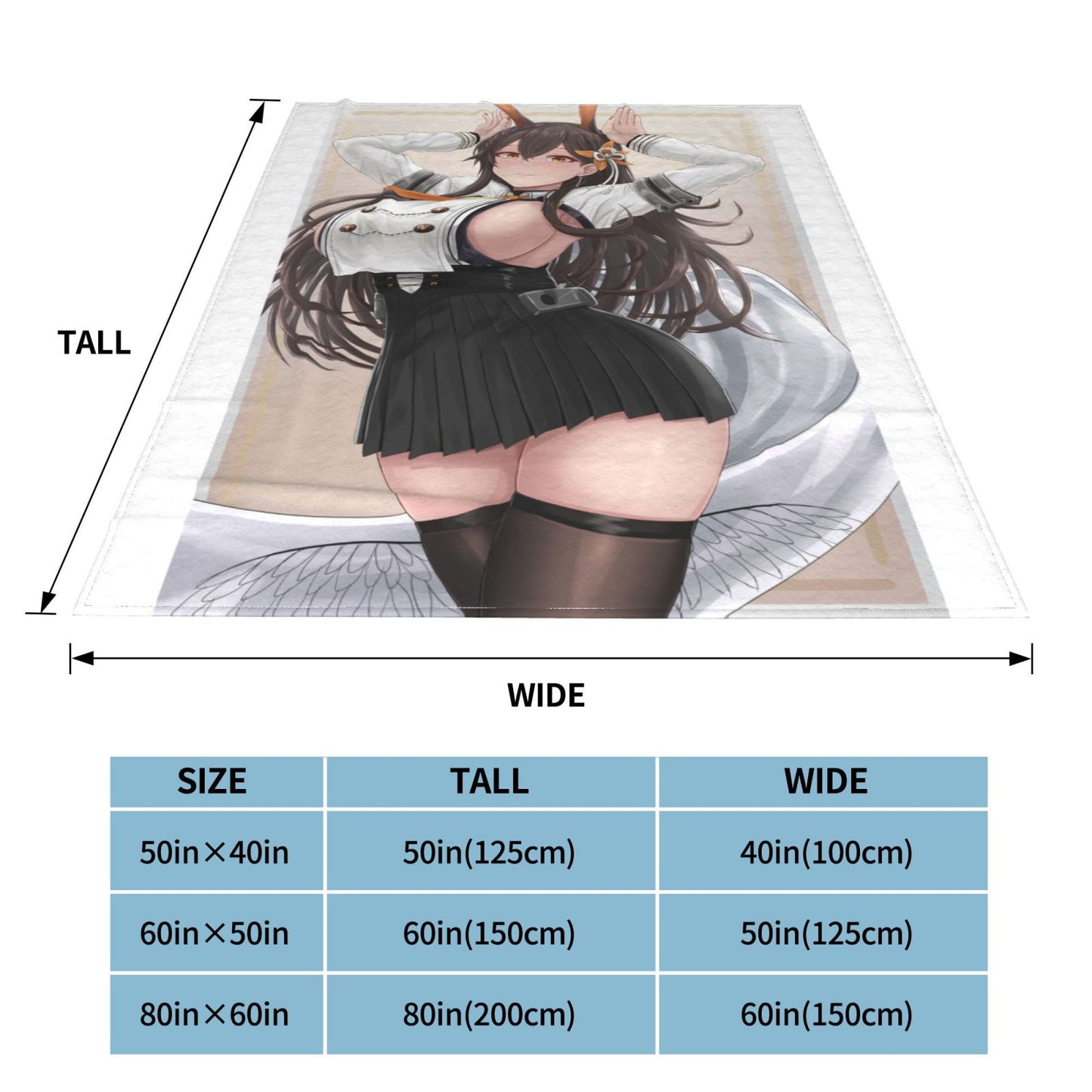 Azur Lane Blanket H Anime Poster Blanket Sexy Nudity Women Poster Fleece Blanket Hentai Image Sexy Adult Hentai Manga Blanket