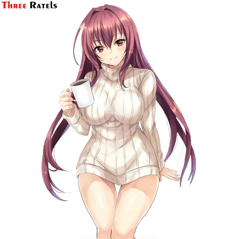 Three Ratels FC914 Fate Grand Order Scathach X Nightingale Render Anime For Passat B5 Car Sticker Sexy Laptoop& Motorbike Decal