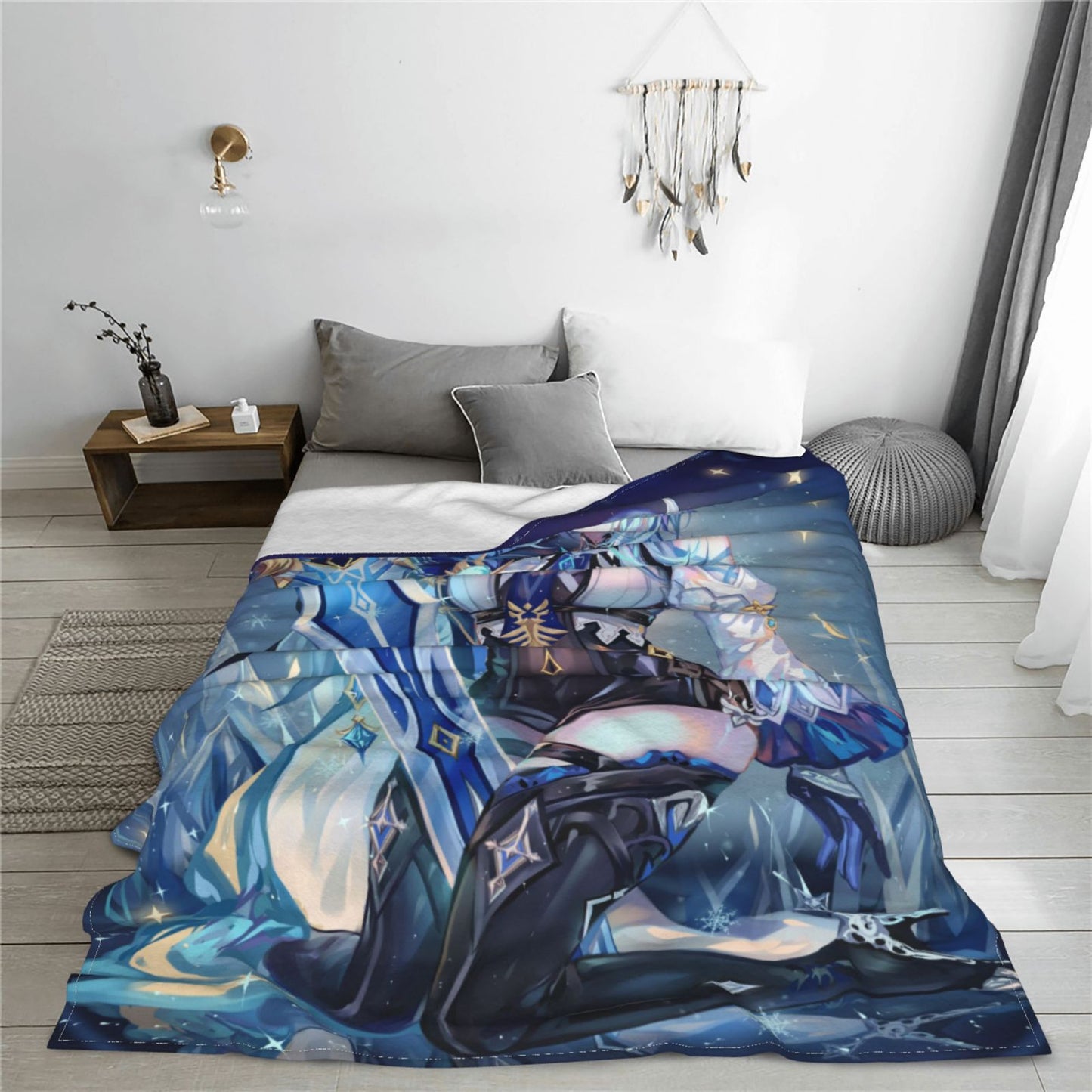 Genshin Impact Throws Game CG Throw Adult Artist Sofa Blankets Hentai Anime Comic Sexy Doujin Poster Flannel Fleece Blanket