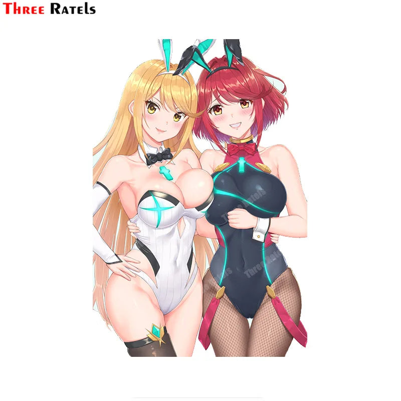 Three Ratels A735 Pyra Mythra Pyra And Mythra Xenoblade Chronicles Sexy Combination Girl Stcker For Room Wall Decor Decals