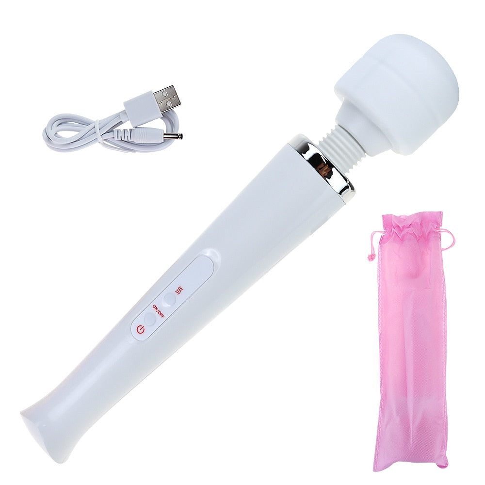 Huge Magic Wand Vibrators for women, USB Charge Big AV Stick Female G Spot  Massager Clitoris Stimulator Large Sex Toys for Woman