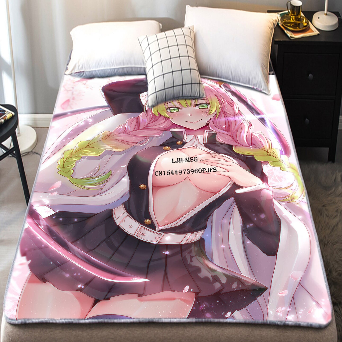 Demon Slayer Blanket Flannel Hentai Anime Stuff Breathable Super Soft Warm Throw Blankets for Bedding Travel Bedding Sexy Throws