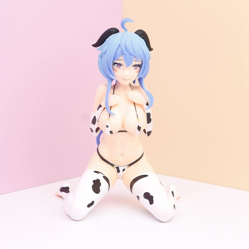 14CM Ganyu Figure Cow Swimwear Static Game Genshin Impact Cosplay Decoration Anime Project PVC Sexy Model Doll