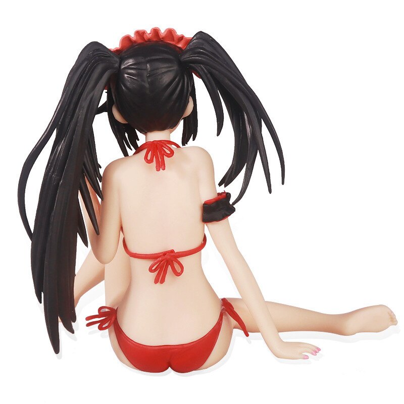 16Cm DATE A LIVE Tokisaki Kurumi With Swimsuit Sitting Ver. Anime Figure Sexy Girls Action Figure PVC Collection Model Kids Toys