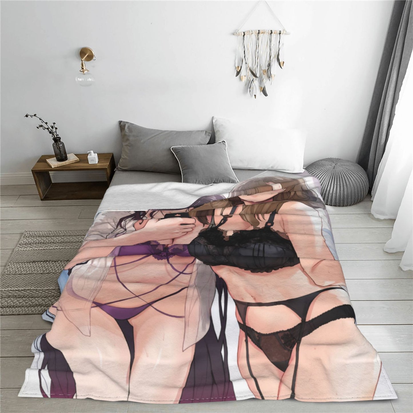 Hentai Anime Blanket H Anime Poster Blanket Sexy Nudity Women Poster Fleece Blanket Hentai Image Sexy Adult Manga Merch Blanket