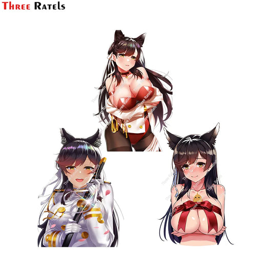 Three Ratels E430 Hot Sexy Anime  Manjuu And Atago Azur Lane For Volkswagen Bmw E46 Bmw E90 Passat B6 Car Sticker Automobile Car