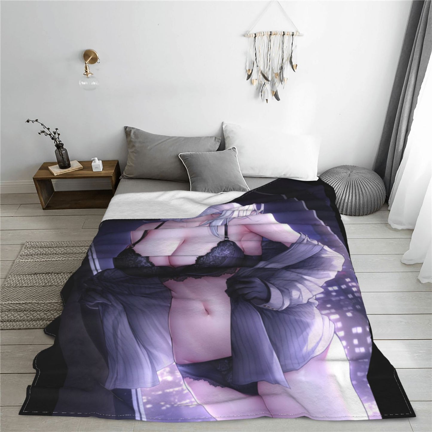 Hentai Anime Blanket H Anime Poster Blanket Sexy Nudity Women Poster Fleece Blanket Hentai Image Sexy Adult Manga Merch Blanket