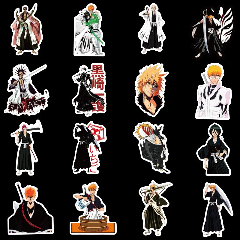 10/30/50PCS Cool Anime BLEACH Graffiti Stickers DIY Waterproof Phone Laptop  Skateboard Luggage Guitar Cartoon Kid Sticker Toy