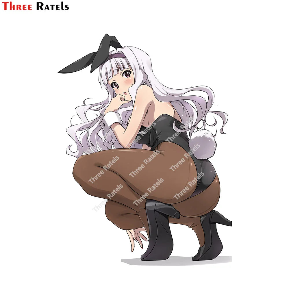 Three Ratels E391 Shijou Takane Car Stickers And Decals Anime Sexy Cute Car Girl Accessories Decoration