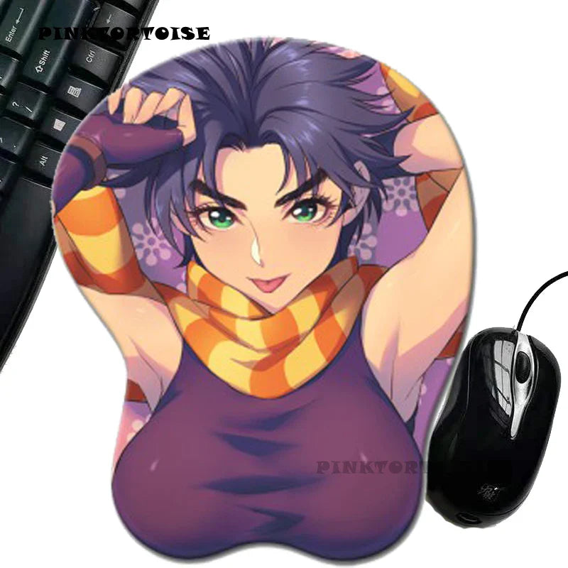 Anime  Creative 3d Silicone Mouse Pad anime JoJo Joseph Joestar Hand Mouse Pad Can Be Customized According To The Drawing