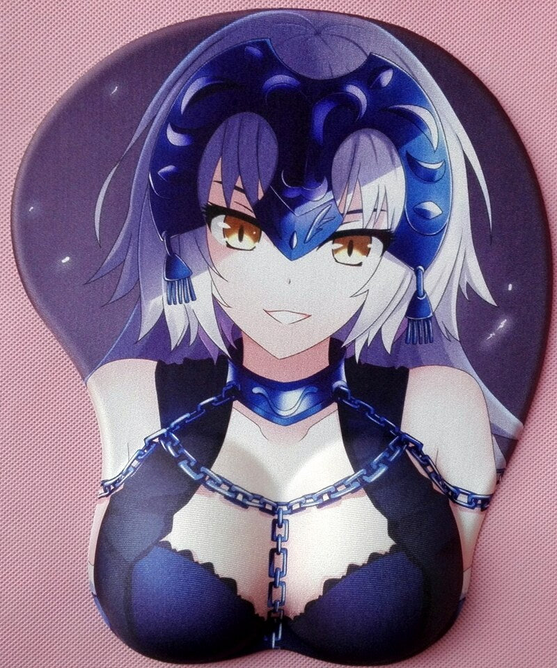 2019 new version Japanese anime silicone 3d mouse pad Lycra fabric wristbands Cartoon Creative sexy mouse pad Chest mouse pad