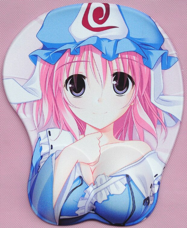 2020 new version Japanese anime 3d mouse pad wristbands Cartoon Creative sexy mouse pad Chest beauty mouse pad Free Shipping