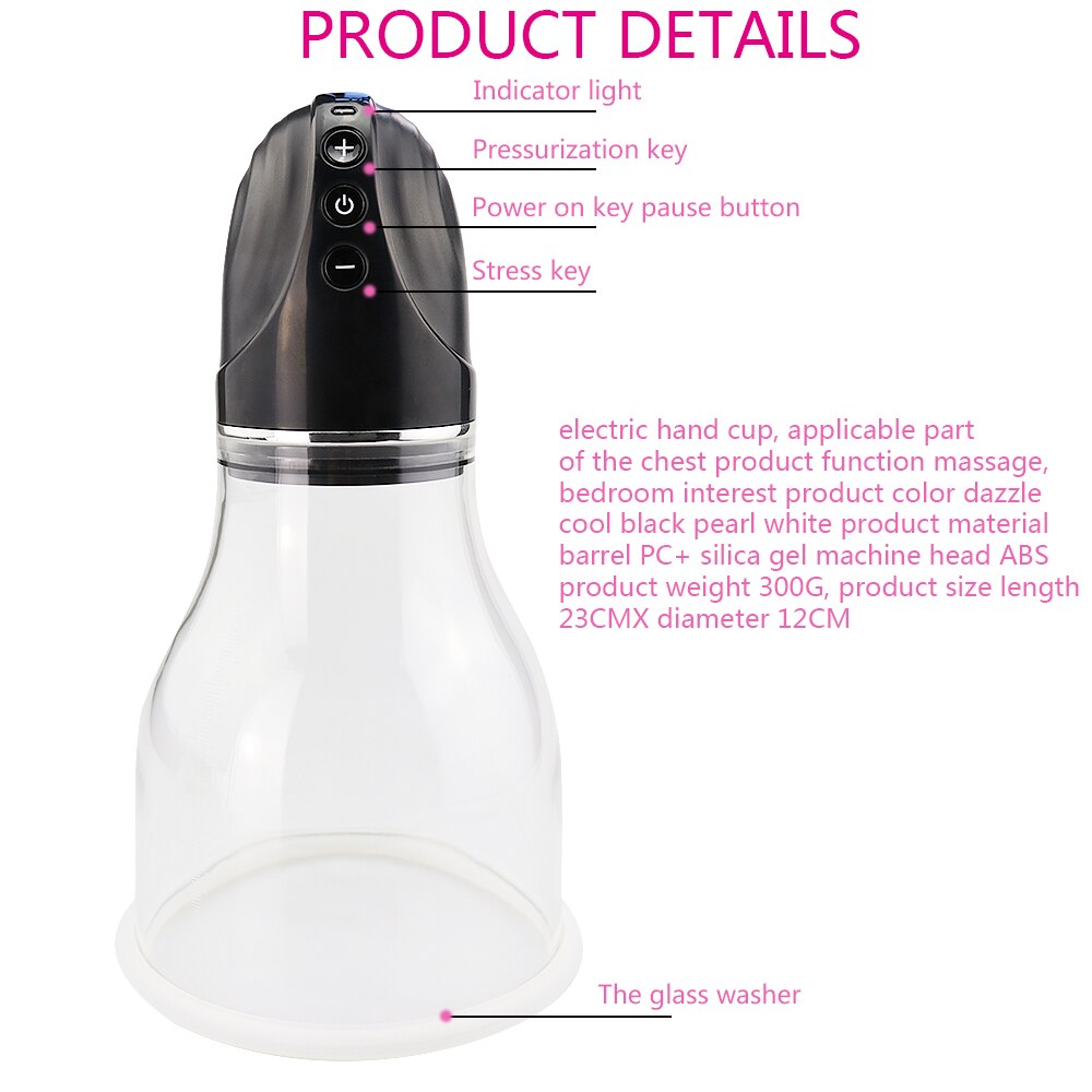 Man nuo Women Vacuum Suction Cup Breast Enlargement Pump Electric Vibr K-Minded Man nuo Women Vacuum Suction Cup Breast Enlargement Pump Electric Vibr K-Minded