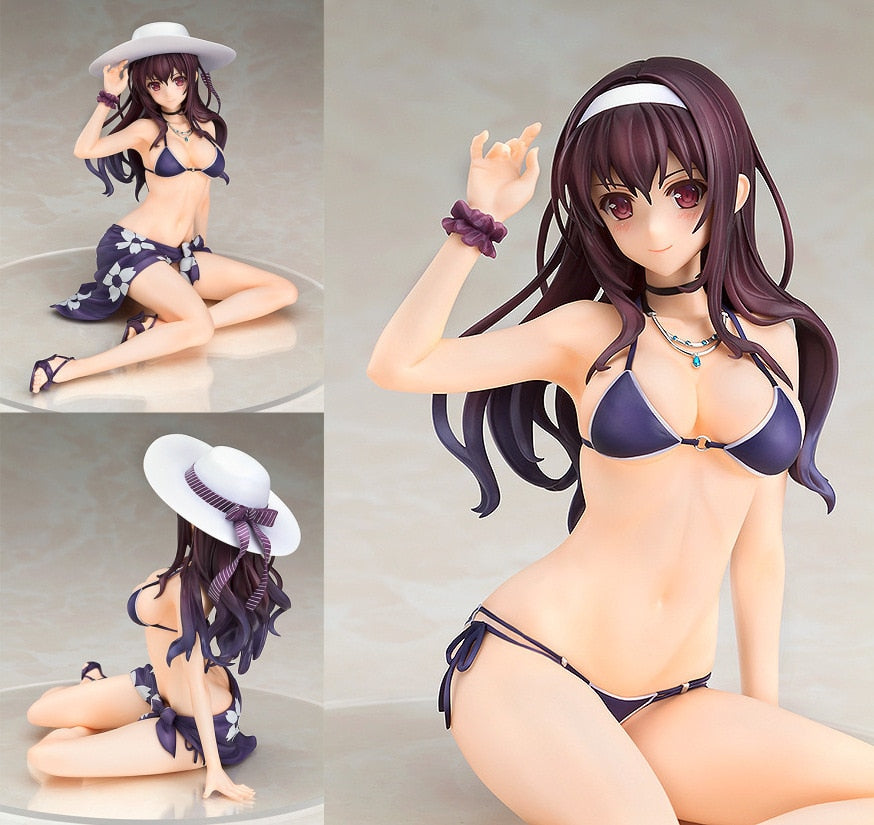 NEW hot 15cm sexy saenai heroine no sodate-kata Kasumigaoka Utaha swimsuit action figure toys Christmas gift toy with box